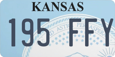 KS license plate 195FFY
