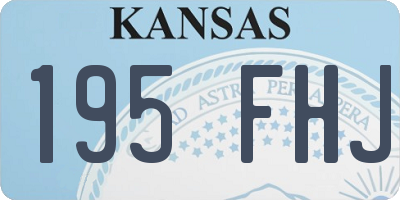 KS license plate 195FHJ