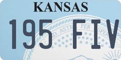 KS license plate 195FIV