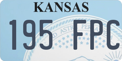 KS license plate 195FPC