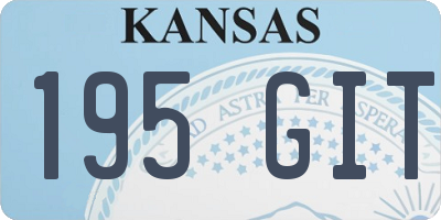 KS license plate 195GIT
