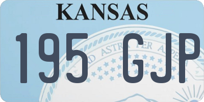 KS license plate 195GJP