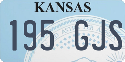 KS license plate 195GJS