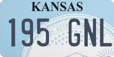 KS license plate 195GNL