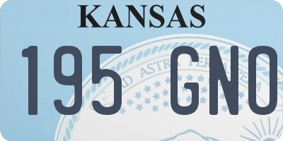 KS license plate 195GNO
