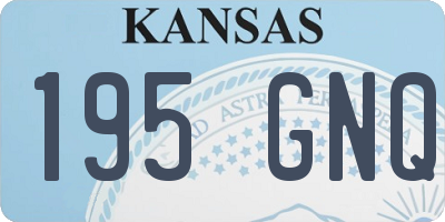 KS license plate 195GNQ