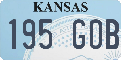 KS license plate 195GOB