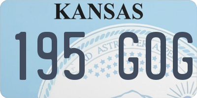 KS license plate 195GOG