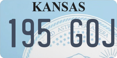 KS license plate 195GOJ