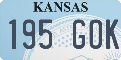 KS license plate 195GOK