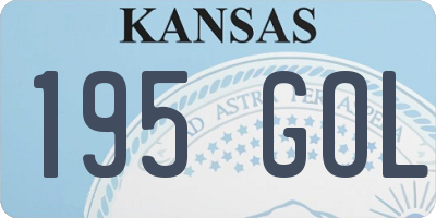 KS license plate 195GOL