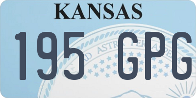 KS license plate 195GPG