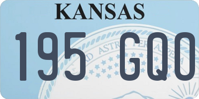 KS license plate 195GQO