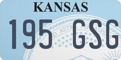 KS license plate 195GSG