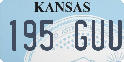 KS license plate 195GUU
