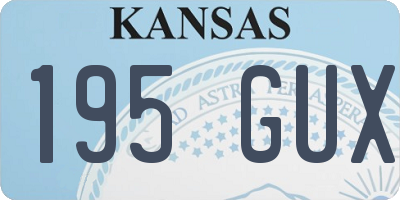 KS license plate 195GUX