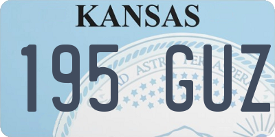 KS license plate 195GUZ