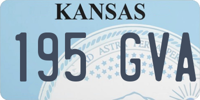 KS license plate 195GVA