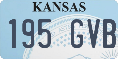 KS license plate 195GVB