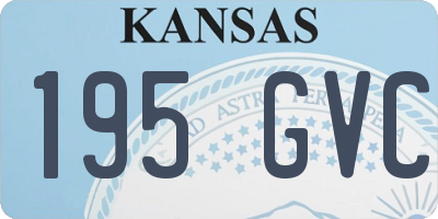 KS license plate 195GVC