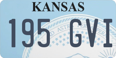KS license plate 195GVI