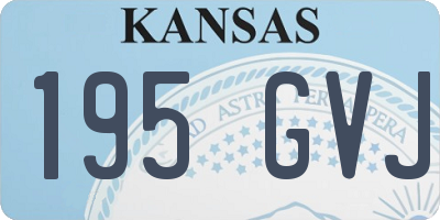 KS license plate 195GVJ