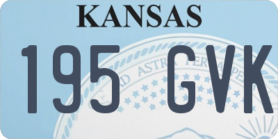 KS license plate 195GVK