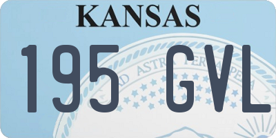 KS license plate 195GVL