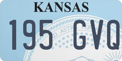 KS license plate 195GVQ