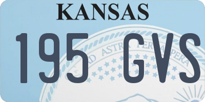 KS license plate 195GVS