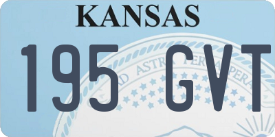 KS license plate 195GVT