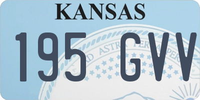 KS license plate 195GVV