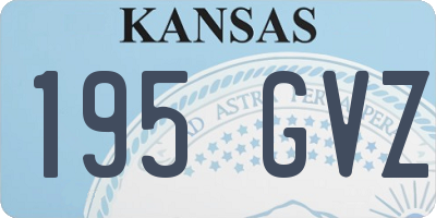 KS license plate 195GVZ