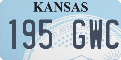KS license plate 195GWC
