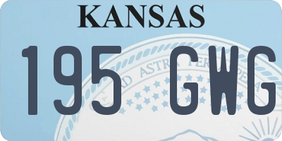 KS license plate 195GWG