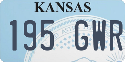 KS license plate 195GWR