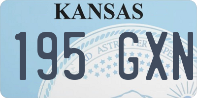 KS license plate 195GXN