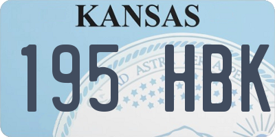 KS license plate 195HBK