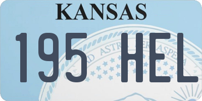 KS license plate 195HEL