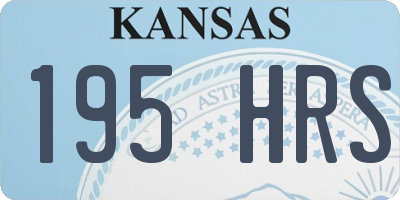 KS license plate 195HRS
