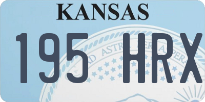 KS license plate 195HRX