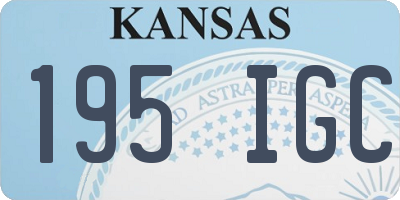 KS license plate 195IGC