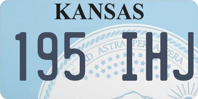 KS license plate 195IHJ