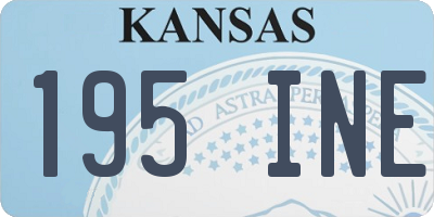 KS license plate 195INE