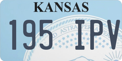 KS license plate 195IPV
