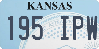 KS license plate 195IPW
