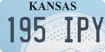 KS license plate 195IPY