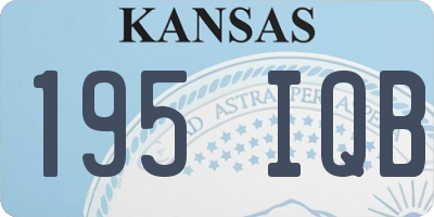 KS license plate 195IQB