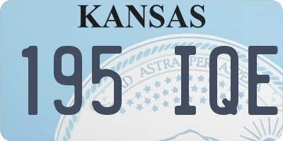 KS license plate 195IQE