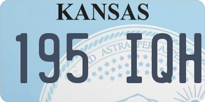 KS license plate 195IQH